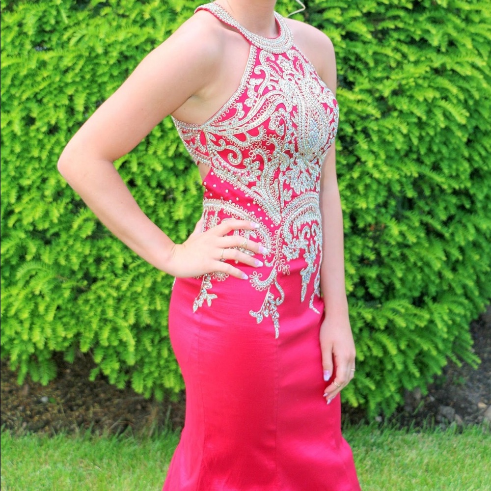 Jovani prom dress in red